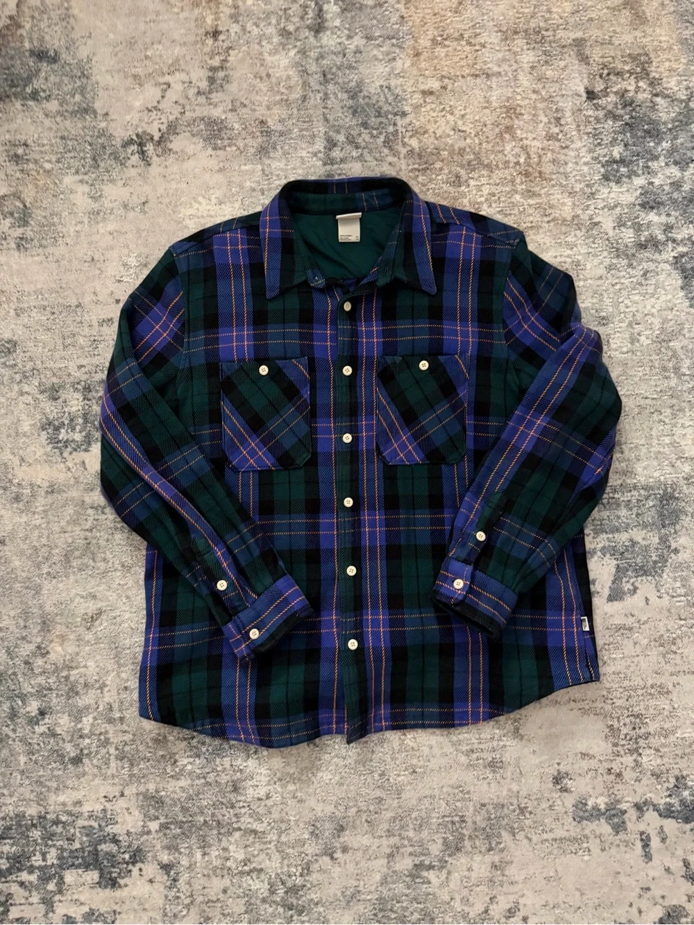 The North Face Green & Blue Plaid Button-Down Shirt